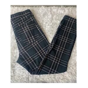 H&M Plaid Black White Tan Skinny Fit  Jeans Sz 30 x 30